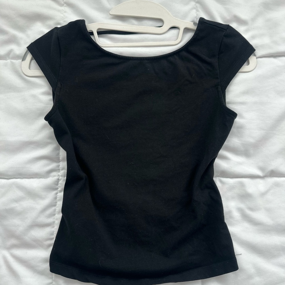 Garage Black Women's Cap-Sleeve Top